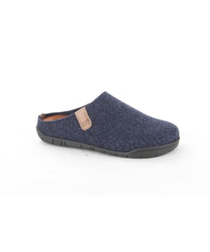 
Rohde 6650-51  pantoffel (open hiel) heren in de kleur blauw materiaal vilt maat 41 binnenvoering Vilt materiaal zool