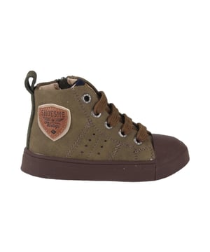 Shoesme SH23W036-A  veterboots jongens in de kleur groen materiaal imitatieleer maat 25 binnenvoering Leer materiaal zool Rubber