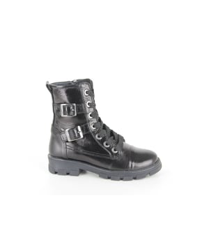 Jochie & Freaks 23586-208  veterboots meisjes in de kleur zwart materiaal lak maat 39 binnenvoering Leer materiaal zool Rubber