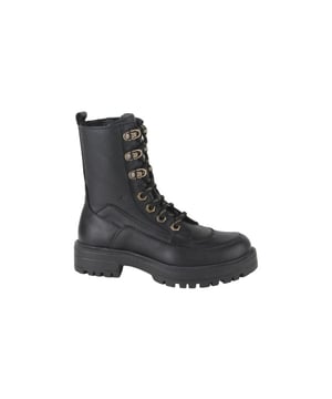 Twins 324672-589W3  veterboots meisjes in de kleur zwart materiaal leer maat 30 binnenvoering Leer materiaal zool Rubber