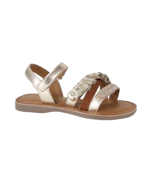 
Braqeez 424018-594  sandalen meisjes in de kleur metallic materiaal leer maat 36 binnenvoering Leer materiaal zool Rubber