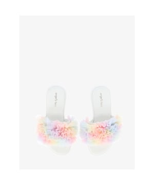 
De Angels Face Juliet Slippers in Rainbow heeft een hoge zool, tulle en kun je verstellen. Perfect voor kinderen met smalle voetjes. Maak je Angels Face outfit helemaal af met deze slippers.