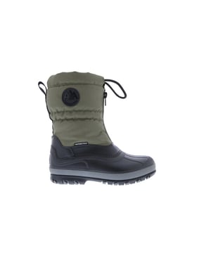 
Antartica 1363 Snowboots Kaki

 De Antarctica 1363 is een heerlijke stoere snowboot voor kinderen, de schoen heeft een stevige rubberen zool. De polyester schacht is gevoerd met synthetisch wol. De snowboot heeft een ritssluiting en treklus voor gemakkelijk aan- en uittrekken en een aansnoerkoord om de laars sneeuwzeker te maken. De snowboot is waterdicht tot aan de rits. Antarctica is gespecialiseerd in schoenen en synthetisch wol, wat een perfecte combinatie is voor een snowboot.

 Antartica 1363 Kaki Kinder Snowboots 

 De boots van Antarctica zijn dan ook van uitstekende kwaliteit en hebben een heerlijk zachte binnenkant dankzij het gebruik van wol. Met de snowboots van Antarctica hoeft u bovendien niet bang te zijn dat u natte voeten krijgt, want de boots zijn waterdicht. Verder hebben de snowboots een stevige rubberen zool en lopen ze super comfortabel. De Antarctica snowboots zijn erg stijlvol en comfortabel waardoor je deze voor