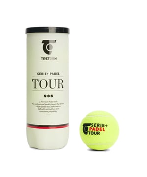 
Tretorn Tour Serie + Padel Ballen 

 serie+ Padel Tour is een high speed tour performance padel bal aangedreven door TRI-TEC™ technologie die ongeëvenaarde consistente prestaties biedt. De extra dunne rubberen kern en het lichtgewicht Duraweave vilt zorgen voor het ultieme gevoel van een geweldige padelbal.



Tip:
Doe het blik voor je gaat spelen even een paar uurtjes van te voren al open. Anders zijn de ballen te hard om er fatsoenlijk mee te spelen.