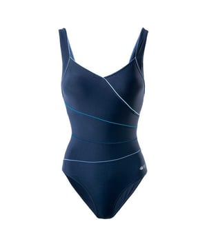 
53% Polyester, 47% Polyester PBT. Ontwerp: Contrasterende details, Logo. Stijl achterkant: Uitgesneden. Bevestiging: Pull-On. Hals: Liefje. Stoftechnologie: Chloorbestendig, UV-bescherming. Voorgevormde cup, verwijderbare vulling.