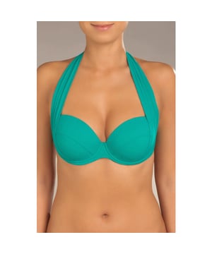 
Pain de Sucre Strapless Bikini Top met hoge Taille Slip | Materiaal info: 80% polyamide 20% elastaan | Wasinstructie: Handwas niet geschikt voor de droger