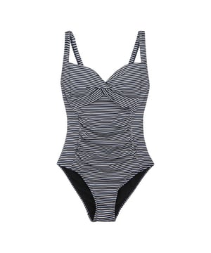 
85% Polyester, 15% Elastaan. Stof: Seersucker, Zacht aanvoelend, Stretch. Ontwerp: Streep. Bevestiging: Pull-On. Stijl achterkant: Vierkant. Hals: Liefje. Verstelbaar bandje, niet-bedrade gewatteerde cups, ondersteunende cup, buikcontrole. Pasvorm: Flatterend. Duurzaamheid: Gemaakt van gerecycled materiaal. Zonneschatting: UPF 50+.