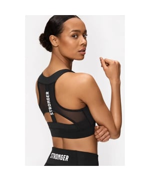 
Stronger Training Sport bh van het materiaal en in de kleur Zwart.