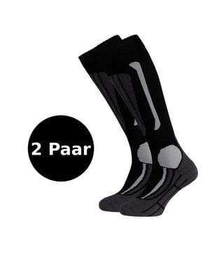 
Falcon Victor Heren skisokken zwart

 Deze heerlijke warme skisokken van Falcon zijn echt een musthave wanneer je op skivakantie gaat. De sokken zijn gemaakt van 54% acryl, 26% merinowol, 16% polyamide en 2% elasthaan. Door deze samenstelling voelen de sokken heerlijk zacht en warm en zijn ze super comfortabel. De sokken worden verkocht in een twee-pack.

 + en - punten Falcon Victor heren skisokken zwart 

Pluspunten:

 + Comfortabele pasvorm
+ Verstevigde Tenen, hak, enkels en schenen
+ Subtiele kleurcombinatie

Minpunten: 
- Geen