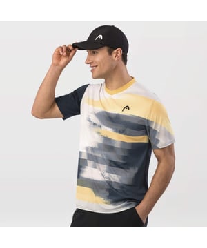 
Head Training Sporttops van het materiaal en in de kleur 295 Marine-multicolour.