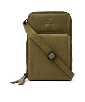 
Afmetingen: 11.00 cm breed x 18.00 cm hoog x 3.00 cm diep <p>Dit leuke telefoontasje is gemaakt van zacht rundleder en beschikt over diversen opbergvakken. Zowel de binnenzijde als het vak aan de voorzijde beschikken over twee compartimenten welke veilig afgesloten worden met een rits. Het grotere opbergvak heeft ook ruimte voor het opbergen van vier creditcards, zo kun je het tasje gelijk als portemonnee gebruiken. De achterzijde heeft een steekvakje en de tas beschikt over een afneembare en verstelbare schouderriem.</p>