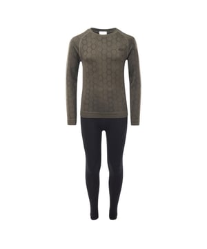 
62% Nylon, 30% Polyester, 8% Elastaan. Ontwerp: Zeshoek, Logo. Hals: Crew Neck. Hem: Aangepast. Manchet: Gemonteerd. Mouwtype: Met lange mouwen. Stoftechnologie: Thermisch. Naadloze. Lengte: Enkel. Passend: Gemonteerd. Inhoud: 1 zwembroekje, 1 topje.