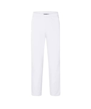 
65% Polyester, 35% Katoen. Stof: Keperbinding. Ontwerp: Eenvoudig. 150 g/m². Stoftechnologie: Lichtgewicht. Kleurecht, Onderhoudsvriendelijk. Zakken: 2 zijzakken, patch. Waistline: Elastiek. Pasvorm: Recht been. Duurzaamheid: Oeko-Tex Standaard 100 Gecertificeerd.