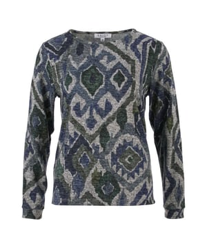 
<p>Dit mooie shirt met lange mouwen en in een stoere print van Enjoy Het shirt is gemaakt in een zachte stof wat een heerlijk draagcomfort geeft. Draag het shirt op je favoriete jeans voor de perfecte herfstlook</p>
<ul>
<li>Materiaal 72% polyester25% viscose 3% elastaan</li>
<li>Lange mouwen</li>
<li>Ronde hals</li>
</ul>
