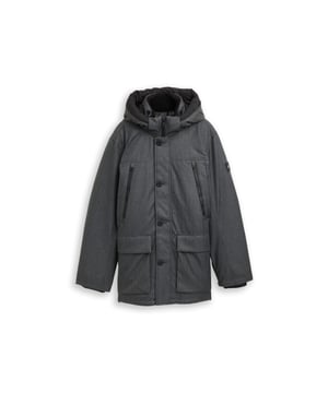 
<p><strong>Tom Tailor Man Casual Arctic Parka</strong></p>
<p>Parka met een stevige constructie, ideaal voor koude omstandigheden. Rechte pasvorm. Twee borstzakken met ritssluiting en twee klepzakken aan de voorkant. De jas heeft een verstelbare capuchon en knoopsluiting aan de voorkant. Subtiele merkbadge op de mouw. Kleur: antracietgrijs.</p>