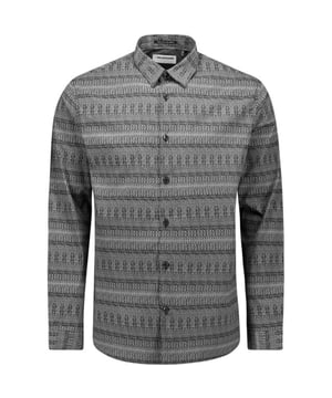 
Shirt Stretch Allover Printed Night is een langemouw overhemd van het merk No Excess.