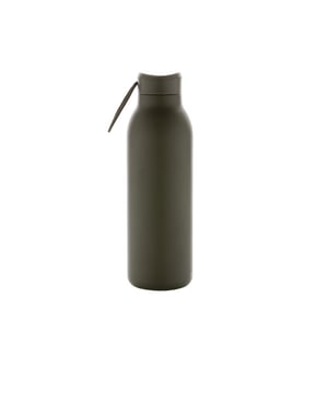 
Materiaal: Gerecycled roestvrij staal, gerecycled PP plastic. BPA-vrij, duurzaam, voedselveilig. Hoogte: 22.3cm. Breedte: 7cm. Draaglus, Dubbelwandig, Houdt Dranken Koud, Houdt Dranken Warm, Lekvrij, Schroefdopdeksel, Vacuümgeïsoleerd. Ontwerp: Logo. Capaciteit: 500ml. Verpakking: Geschenkverpakking, papieren zak. Duurzaamheid: Amfori, BSCI, Lage Koolstofuitstoot, RCS-gecertificeerd. Let op: Vrij van Bisfenol A.