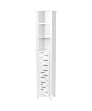 
Deze hoge badkamerkast biedt een lekker veel opslagruimte voor uw handdoeken, douche en toilet artikelen, schoonmaakproducten en allerlei andere producten die je in de badkamer allemaal kwijt wilt. Met zijn afmeting van 26x35x173 cm is hij hoog en lekker ruim en kun je er veel in kwijt. Deze hoge staande kast is onderdeel van een complete badkamerserie, serie Santorini.Het voordeel van dit model is dat het een iets bredere maar minder diepe kast is in combinatie met open planken waar je allerlei producten voor het grijpen hebt. Extra handig dus als je weinig ruimte hebt. Als je boven op de kast ook mee rekent heb je dus 6 legplanken. Het is fijn dat de onderste helft voorzien is van een deur, zodat je alle flesjes en potjes achter een gesloten deurtje kunnen en het een minder rommelige uitstraling geeft.Kenmerken:Materiaal: MDFAfmetingen: 26x35x173 cmVoorzien van 1 deurOnderhoudsvriendelijkPraktische draaideurKleur: WitOnderdeel van badkamerserie SantoriniU ontvangt:hoge kast kast uit de serie Santorinimontagemateriaalmontage-instructies - Afmeting: XL - Kleur: Wit - Materiaal: MDF
