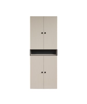 
Productkenmerken: Tijdloze stijl. Dubbele badkamerkast met 4 deuren, 1 open vak en 4 legplanken binnenin. Gemaakt van gemelamineerde spaanplaat en MDF. Handgrepen van metaal. Geleverd als bouwpakket, zonder decoratie. Productafmetingen: Lengte 70 cm x Hoogte 188 cm x Diepte 31 cm - Nettogewicht: 41,09 kg. Pakketafmetingen: Pakket nr. 1: Lengte 115 cm x Hoogte 39 cm x Diepte 13 cm - Brutogewicht: 20,8 kg. Pakket nr. 2: Lengte 118 cm x Hoogte 33,5 cm x Diepte 17 cm - Brutogewicht: 24,6 kg.  Merk: CaliCosy Kleur: Grey