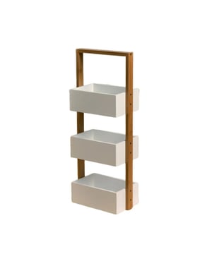 
Ontdek de rechte bamboe plank met 3 dienbladen. Het originele en praktische ontwerp zal een nuttige opbergruimte toevoegen aan uw kamer. De atypische vorm van de rechte plank zal ook een onmiskenbare charme aan uw interieur brengen. Toiletmeubel of slaapkamerplank, met zijn mix van hout en bamboe, zal de rechte bamboe plank gemakkelijk zijn plaats vinden in elk type interieur. Materiaal : Hout & bamboe Afmetingen : B 28,5 x D 15 x H 66 cm Merk: CaliCosy Kleur: White