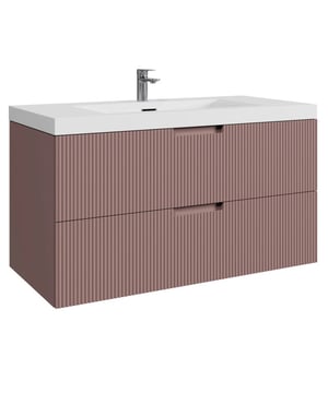 
Badkamermeubel set Thermis inclusief onderkast en wastafel. De onderkast is uitgevoerd met twee lades met soft close sluiting. De wastafel is gemaakt van kunstmarmer, de wastafelkast is uitgevoerd in het roze.Kenmerken- Wastafelkast gemaakt van MDF met fineerlaag- Wastafel gemaakt van kunstmarmer- Twee brede lades- Uitsparing in de bovenste lade voor de afvoeren- De muurzijde is deels open voor het aansluiten van een afvoer- Uitsparing van 6 cm onderaan de achterzijde van de wastafelkast- Volledig gemonteerd verpakt- Inclusief montagemateriaal- Afvoerplug inbegrepen- Geïntegreerde overloopset in de wastafel- Inclusief soft-close sluitingAfmetingen en aanvullende informatieOnderkast met wastafel: 100 x 48 x 50 cmVerpakking en montageBadkamermeubel Thermis zit kant en klaar verpakt in twee dozen. Bevestigingsmateriaal Merk: Badplaats Kleur: Roze