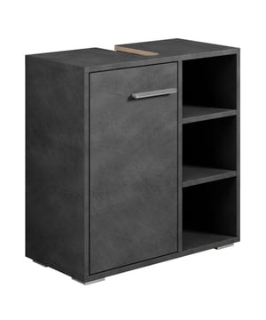 
Wastafelkast Neptunus is een badkamerkast voor onder een hangende wastafel. Deze wastafelkast is bedoeld om iedere badkamer van extra bergruimte te voorzien en een moderne en luxe uitstraling te geven. De wastafelkast is gemaakt van hoge kwaliteit spaanplaat en vanwege zijn strakke afwerking ook makkelijk schoon te maken.Wastafelkast Neptunus is uitgevoerd in donker grijs.Afmetingen wastafelkast:- 60 x 28 x 60 cm- Breedte uitsparing bovenblad: 8 cm- Diepte uitsparing bovenblad: 25 cm- Diepte tot afronding/versmalling (bruikbare ruimte): 21,5 cm Kenmerken:- Wastafelkast om onder een wastafel te plaatsen- Drie open opbergvakken- Een groot opbergvak met deurtje- Brede uitsparing aan de bovenzijde voor het aansluiten van een sifon- Gemakkelijk te monteren- Alle montagematerialen zijn inbegrepen- Gemaakt van hoogwaardige kwaliteit spaanplaat met fineerlaag- Soft-close sluiting is niet inbegrepenMontage:Deze wastafelkast wordt geleverd met uitgebreide montagehandleiding en alle benodigde montagematerialen. De achterzijde van de kast is gedeeltelijk open. Merk: Badplaats Kleur: Grijs