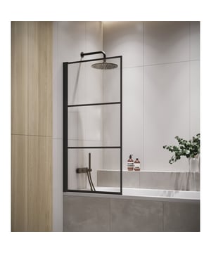 
Badwand Berkan zwart is een draaibaar badscherm vervaardigd uit getint veiligheidsglas. De wand wordt geleverd met profielen en strips. De badwand is gemakkelijk te installeren en al het benodigde montagemateriaal hiervoor is inbegrepen.De wand kan direct op de badrand geplaatst worden. Vanwege het draaibare profiel wat tegen de muur geplaatst wordt, kan de volledige wand worden weggedraaid.Badwand Medal is behandeld met nano coating, wat ervoor zorgt dat kalk en zeepresten zich minder makkelijk hechten aan het glas. De wand wordt bevestigd in een mat zwart profiel welke tegen de muur moet worden bevestigd. Onder de wand wordt een rubberen strip geplaatst om het geheel waterdicht te maken. Het plaatsen van de wand in spiegelbeeld is ook mogelijk.Kenmerken- Badwand inclusief profielen en strips- Gemakkelijk te monteren op iedere badrand- Inclusief draaibaar muurprofiel- In spiegelbeeld te plaatsen- Merk: Badplaats Kleur: Zwart profiel, Transparant glas