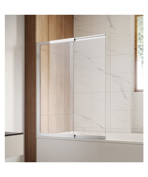 
Badwand Moka uitgevoerd met een schuifdeur. De badwand is geheel vervaardigd uit veiligheidsglas met verchroomde aluminium strips. De badwand bestaat uit twee delen waarvan het tweede deel schuifbaar is. Tussen de glazen wanden in bevinden zich rubberen strips om het geheel waterdicht af te sluiten. De wand kan zowel links als rechts gemonteerd worden en wordt inclusief montage materiaal en handleiding geleverd.Afmetingen (b x h)130 x 140 cmDikte glas5 mm Merk: Badplaats Kleur: Chroom profiel, Transparant glas