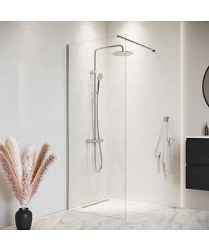 
Douchewand Florida chroom is een inloopdouche gemaakt van 8 mm dik veiligheidsglas. De douchewand wordt compleet geleverd met profielen, strips en stabilisatiestang. Douchewand Florida is gemakkelijk te installeren en het benodigde montagemateriaal hiervoor is inbegrepen.De wand kan direct op een douchebak of koud op de vloer worden geplaatst. De meegeleverde stabilisatiestang is 100cm lang en kan worden ingekort.AfmetingenDouchewand: 60 x 200 cmStabilisatiestang: 100 cm (is in te korten)Kenmerken- Gemaakt van veiligheidsglas- Behandeld met nano coating- Douchewand inclusief profielen en strips- Gemakkelijk te monteren op zowel de vloer als douchebak- In spiegelbeeld te plaatsen- Inclusief stabilisatiestang- Montagemateriaal is inbegrepenMontage en verpakkingDouchewand Florida zit verpakt in één doos inclusief alle profielen en Merk: Badplaats Kleur: Chroom profiel, Transparant glas