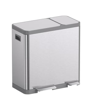 
Luzzo® Vermont Afvalscheidingsprullenbak is een pedaalemmer in strak design uitgevoerd met 2 uitneembare afvalbakken waardoor scheiden van afval makkelijk is. Uitgevoerd in mat Zilver met een inhoud van 18 en 36 liter, 54 liter in het totaal. Fijn is ook dat de prullenbakken beide voorzien van een carbon geurfilter. Die helpt je maanden lang om de geur in de prullenbak fris te houden. De vuilnisbakken bestaan uit hoogwaardig roestvrij staal, dat duurzaam en stabiel is, en het oppervlak is geglazuurd om ze schoon en vrij van vingerafdrukken of vuil te houden. Als het vuil is, is het gladde oppervlak ook gemakkelijk af te vegen. Ondertussen bestaat het materiaal van de binnencontainer uit PP, dat solide en licht is.Ben je op zoek naar een mooie, strakke afvalscheidingsprullenbak voor een betaalbare prijs? Dan zit je goed met deze afvalemmer van Luzzo®. De bediening met de 2 pedalen zorgt ervoor dat je de vuilnisbak niet hoeft aan te raken.  Eigenschappen Luzzo® Vermont Afvalscheidingsprullenbak Pedaalemmer 18+36 Ltr mat Zilver:Kleur: Mat ZilverMateriaal: RVSAfmetingen: 34x59x60 cm (lxbxh)Totaal capaciteit: 54 liter2 losse uitneembare binnen bakkencapaciteit per bak: 18 en 36 literSoft close dekselCarbon geurfiltersVuilniszak clip in beide binnenbakkenDe prullenbak is voorzien van anti-fingerprint coatingComfortabel handvatdesign: aan elke kant van de roestvrijstalen afvalemmer bevinden zich twee onzichtbare handgrepen, die het mogelijk maken om hem comfortabel op te tillen en te verplaatsen, zodat je hem probleemloos daar kunt plaatsen waar je maar wilt.  - Afmeting: - Kleur: Zilverkleurig - Materiaal: RVS