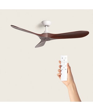 
Stille Plafondventilator Skogberg 142cm – Energiezuinig & Fluisterstil De Stille Plafondventilator Skogberg 142cm met 38W motor is de perfecte combinatie van design, functionaliteit en efficiëntie. Met zijn stille werking en optionele LED-verlichting biedt deze ventilator een comfortabele en stijlvolle oplossing voor elk interieur. Lichtoptie: Deze ventilator wordt geleverd met LED-verlichting. Wil je een variant zonder lamp? Bekijk de ventilatoren zonder lamp.  Waarom kiezen voor de Skogberg plafondventilator?  Extreem stille DC-motor – Ideaal voor slaapkamers en kantoren.  Energiezuinig – Tot 70% lager stroomverbruik dan AC-motoren.  6 snelheden – Van zachte bries tot krachtige luchtstroom.  Omkeerbare functie (Zomer/Winter) – Houdt je koel in de zomer en bespaart energie in de winter.  Wifi optie – Bediening via de Tuya Smart Life App.  Stijlvol & veelzijdig – Beschikbaar in verschillende kleuren en formaten.  Technische Specificaties Diameter: 142 cm Maximale afstand tot plafond: 48 cm Aantal snelheden: 6 Geluidsniveau: Slechts 20 dB op laagste stand Geschikt voor ruimtes: Slaapkamer, Woonkamer, Kantoor, Zolder, gang Verlichting: LED CCT-verlichting (Warm, Neutraal, Koud licht) Energieklasse: AA Voeding: Netstroom (230V) Bediening: Afstandsbediening & wandschakelaar & via de telefoon  Eenvoudige bediening met afstandsbediening en je telefoon De Skogberg plafondventilator wordt geleverd met een gebruiksvriendelijke afstandsbediening, waarmee je moeiteloos de volgende functies bedient: Aan/uit ️ Instellen van kleurtemperatuur (Warm-Neutraal-Koud) [indien met licht] Dimfunctie [indien met licht]  6 snelheden ⏳ Timer (1/2/4 uur) Zomer-/winterfunctie (Air Dual Technologie)  Zomer- & Winterfunctie – Energie besparen door slimme luchtcirculatie Dankzij de Air Dual-technologie is deze ventilator perfect voor alle seizoenen: ️ Zomerstand: Koele luchtcirculatie voor een aangenaam binnenklimaat. ️ Winterstand: Verplaatst warme lucht naar beneden en optimaliseert de verwarming.   Slimme bediening via de Tuya Smart Life App Wil je jouw ventilator bedienen met je smartphone? Koppel de ventilator eenvoudig aan de Tuya Smart Life-app en geniet van WiFi-besturing. Perfect voor smart home-integratie! Druk de "4h"-knop 8 seconden in. Je hoort een dubbele pieptoon. Open de Tuya Smart Life-app en voeg de ventilator toe.  Wat zit er in de doos?  1x Plafondventilator Skogberg142cm  1x Afstandsbediening (batterijen inbegrepen)  1x Montagekit + handleiding + LED Module [indien met licht]  1x Wifi-module  Veelgestelde vragen → Hoe stil is deze ventilator in decibel (dB)? Onze ventilatoren hebben een DC-motor, waardoor ze tot 50% stiller zijn dan AC-motoren. Het geluidsniveau ligt rond de 24 dB op de laagste stand, wat dus betekent dat dit ultra silent is. → Kan ik deze ventilator bedienen met een wandschakelaar? Ja, de modellen ondersteunen bediening via een wandschakelaar of dimmer. → Hoe installeer ik deze plafondventilator? De ventilator wordt geleverd met een uitgebreide handleiding en montagekit. In het kort: Bevestig de montagebeugel aan het plafond. Sluit de bedrading aan volgens de handleiding. Monteer de ventilator en bladen. Test de afstandsbediening en verlichting. Voor veilige installatie raden we aan een erkende elektricien in te schakelen. → Wat is het stroomverbruik van deze ventilator? Deze ventilator heeft een laag energieverbruik dankzij de DC-motor:  Stand 1: 5W  Stand 3: 15W  Stand 6 (max.): 38W → Kan ik deze ventilator bedienen met een app? Ja, modellen met WiFi-functionaliteit kunnen worden bediend via de Tuya Smart Life-app. Volg deze stappen: Druk de “4h”-knop 8 seconden in. Je hoort een dubbele pieptoon. Open de Tuya Smart Life-app en voeg de ventilator toe. → Hoe kan ik de afstandsbediening synchroniseren? Om de afstandsbediening te koppelen: Sluit de ventilator aan op het lichtnet. Houd de AAN/UIT-knop 8 seconden ingedrukt. De ventilator zal kort knipperen om de synchronisatie te bevestigen. → Wat is de garantie op deze plafondventilator? Onze plafondventilatoren worden geleverd met 5 jaar garantie, zodat je zorgeloos kunt genieten van een optimale luchtcirculatie.  Bestel nu en geniet van een comfortabel binnenklimaat! De Stille Plafondventilator Skogberg is dé perfecte keuze voor een energiezuinige en stijlvolle luchtcirculatie. Voeg toe aan je winkelwagen en ervaar het zelf! Merk: Cool Breeze Materiaal: Kunststof Kleur: Bruin