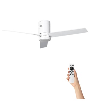 
Plafondventilator Berend - Scandinavisch Design - Ø132cm - 6 Snelheden - Afstandsbediening - Wit Upgrade uw leefruimte met de Berend plafondventilator: een perfecte combinatie van Scandinavisch design en geavanceerde technologie. Met een indrukwekkende diameter van Ø132cm biedt deze ventilator niet alleen krachtige luchtcirculatie, maar ook de voordelen van een stille en energiezuinige DC-motor.  Belangrijkste Kenmerken: Geavanceerde DC-Motor: Geniet van een serene omgeving en verminder uw energieverbruik met de geavanceerde DC-motor. De Berend plafondventilator is tot 50% stiller dan traditionele ventilatoren, waardoor het ideaal is voor slaapkamers en studeerkamers, terwijl het tot 70% minder energie verbruikt. Zes Snelheidsopties: Pas de luchtstroom aan uw behoeften aan met 6 verschillende snelheden, perfect voor elk moment van de dag. Bereik de optimale balans tussen verkoeling en comfort. Multifunctionele Afstandsbediening: Met de meegeleverde afstandsbediening kunt u eenvoudig alle functies van de ventilator bedienen, waaronder aan/uit, snelheidsregeling, timer en zomer/winterfunctie. Innovatieve Air Dual-Technologie: Dankzij het Reverse-systeem biedt de ventilator twee bedrijfsmodi (zomer/winter). In de zomer zorgt het voor een verfrissende luchtcirculatie, terwijl het in de winter de warme lucht van de verwarming gelijkmatig door de kamer verspreidt. Dit verbetert de thermische sensatie, optimaliseert de werking van de verwarming en draagt bij aan energiebesparing. Eenvoudige Installatie: Volg onze duidelijke handleiding en synchronisatieprocedure voor de afstandsbediening om uw ventilator snel en gemakkelijk te installeren. Uitstekend Geschikt voor Grotere Ruimtes: Met een diameter van Ø132cm is de Berend plafondventilator ideaal voor ruimtes van meer dan 18 m², zoals ruime woonkamers en grote slaapkamers, waar het zorgt voor een optimale luchtcirculatie.  Afmetingen: Maximale afstand tot het plafond: 29 cm Geschikt voor ruimtes van meer dan 18 m²  Wat is CCT (Correlated Color Temperature)? CCT staat voor correlated color temperature en betekent dat u de kleurtemperatuur kunt veranderen. Gedefinieerd in graden Kelvin, varieert de perceptie van de kleur van een witte LED voor het menselijk oog in drie kleurtypes: Warm licht (2700-3500K) Neutraal licht (4000-4500K) Koud licht (5000-6500K) CCT-waarden geven niets weer over de kleurweergavecapaciteit van de LED. Met de Stille Plafondventilator Berend haalt u niet alleen een verkoelende oplossing in huis, maar ook een stijlvolle en praktische toevoeging aan uw interieur. Bestel hem vandaag nog en geniet van de perfecte mix van comfort, stijl en energiebesparing! Voeding: Netstroom Aantal standen: 6 snelheden Bediening: Afstandsbediening Merk: Ventiluxe Materiaal: Metaal Kleur: Wit Afmetingen: 132 EAN: 8720942998679