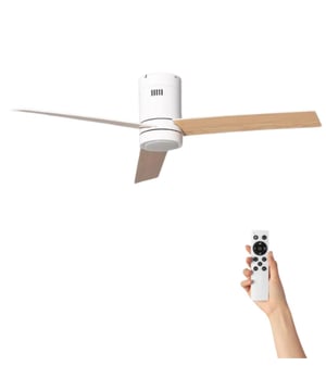 
Plafondventilator Rafael - Scandinavisch Design - Ø132cm - 6 Snelheden - Afstandsbediening - Wit Upgrade uw leefruimte met de Rafael plafondventilator: een perfecte combinatie van Scandinavisch design en geavanceerde technologie. Met een indrukwekkende diameter van Ø132cm biedt deze ventilator niet alleen krachtige luchtcirculatie, maar ook de voordelen van een stille en energiezuinige DC-motor.  Belangrijkste Kenmerken: Geavanceerde DC-Motor: Geniet van een serene omgeving en verminder uw energieverbruik met de geavanceerde DC-motor. De Rafael plafondventilator is tot 50% stiller dan traditionele ventilatoren, waardoor het ideaal is voor slaapkamers en studeerkamers, terwijl het tot 70% minder energie verbruikt. Zes Snelheidsopties: Pas de luchtstroom aan uw behoeften aan met 6 verschillende snelheden, perfect voor elk moment van de dag. Bereik de optimale balans tussen verkoeling en comfort. Multifunctionele Afstandsbediening: Met de meegeleverde afstandsbediening kunt u eenvoudig alle functies van de ventilator bedienen, waaronder aan/uit, snelheidsregeling, timer en zomer/winterfunctie. Innovatieve Air Dual-Technologie: Dankzij het Reverse-systeem biedt de ventilator twee bedrijfsmodi (zomer/winter). In de zomer zorgt het voor een verfrissende luchtcirculatie, terwijl het in de winter de warme lucht van de verwarming gelijkmatig door de kamer verspreidt. Dit verbetert de thermische sensatie, optimaliseert de werking van de verwarming en draagt bij aan energiebesparing. Eenvoudige Installatie: Volg onze duidelijke handleiding en synchronisatieprocedure voor de afstandsbediening om uw ventilator snel en gemakkelijk te installeren. Uitstekend Geschikt voor Grote Ruimtes: Met een diameter van Ø132cm is de Rafael plafondventilator ideaal voor ruimtes van meer dan 20 m², zoals ruime woonkamers en grote slaapkamers, waar het zorgt voor een optimale luchtcirculatie.  Ervaar Elegantie en Efficiëntie: Met Plafondventilator Rafael kiest u voor een harmonieuze balans tussen elegantie en efficiëntie. Bestel nu en transformeer uw ruimte met een verkoelende bries en een vleugje Scandinavische charme. Merk: Ventiluxe Materiaal: Metaal Kleur: Wit Afmetingen: 132 EAN: 8720942998662