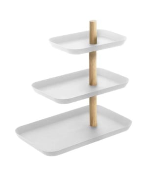 
Productkenmerken:Gemaakt van staal en hout.Deze drie-laagse sieradenhouder combineert opslag en presentatie, verrijkt met een subtiele houtafwerking.Elk dienblad is volledig draaibaar, wat zorgt voor gemakkelijke toegang. Perfect voor het organiseren van je accessoires of het serveren van desserts.Productafmetingen:Breedte 16 cm x Lengte 25 cm x Hoogte 25,5 cm - Nettogewicht: 0,87 kg.Pakketafmetingen:Breedte 2,8 cm x Lengte 16,2 cm x Hoogte 28,2 cm - Nettogewicht: 0,95 kg. Merk: CaliCosy Kleur: White