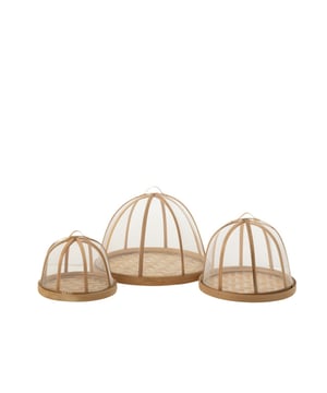 
Set Of 3 Tray+Foodcover Bamboo Natural/White Width32Height22Length32Weight0.25 kgCollectionZomer 2025Colour NaturalMaterial compositionBamboo(80%),cotton(20%) Materiaal:
