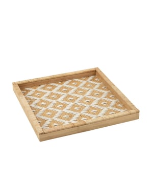 
Tray Square Patterns Rattan Natural/White Width51Height4Length51Weight1.675 kgCollectionZomer 2023Colour NaturalMaterial compositionRattan(10%),fir wood(30%),plywood(30%),bamboo(30%) Materiaal: