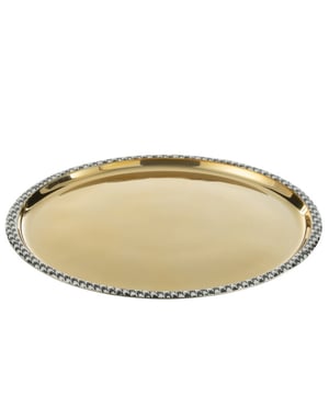 
Tray Round Pied-De-Poule Stainless Steel Gold Colored Width41Height2.5Length41Weight0.755 kgCollectionWinter 2025Colour GoldMaterial compositionStainless steel(100%) Materiaal: