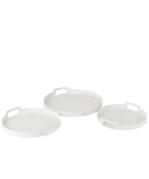 
Set Of 3 Trays Round Metal White Width45Height6.5Length45Weight3.645 kgCollectionWinter 2024Colour WhiteMaterial compositionIron(100%) Materiaal: