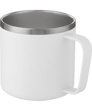 
100% Roestvrij Staal. BPA-vrij, Duurzaam. Hoogte: 8,6cm. Breedte: 8.6cm. Dubbelwandig, vacuümgeïsoleerd. Ontwerp: Eenvoudig. Afwerking: Poedercoating. Capaciteit: 350ml. Verpakking: Karton, Giftdoos. Voldoet aan veiligheidsnorm: LFGB Goedgekeurd, REACH Conform.