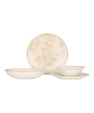 
Contrasterende kleuren, willekeurige patronen en eenvoudige vormen komen samen in NACROUS om meer ruimte te maken voor opvallende details en punchlines van presentaties.Deze set bevat:- 6 dinerborden 27 cm- 6 dessertborden 21 cm- 6 diepborden 23 cm (1000 cc)- 6 kommetjes 16 cm (400 cc)Specificaties:Magnetron- en ovenbestendig: dankzij onze duurzame grondstoffen en uitgebreide R&D-inspanningen; kunnen onze producten veilig worden gebruikt in de magnetron en oven, zelfs voor de hoge temperatuurvereisten van restaurants.- Vaatwasmachinebestendig: Horecasector vereist snelle service-tot-schoonmaakcycli. Ons zeer resistente beglazingsproces beschermt alle Bonna-producten in zeer corrosieve industriële vaatwasseromgevingen om te voldoen aan de vereisten voor snelle cycli.- Thermisch schokbestendig: Onze producten zijn bestand tegen plotselinge temperatuurschommelingen en onder extreme temperatuuromstandigheden in de keuken met een hard glazuuroppervlak en hoogwaardige grondstoffen.- Glazuurbestendig: Krassen zijn een veelvoorkomend probleem in de voedings- en horecasector. Dankzij onze uitgebreide R&D-inspanningen; biedt onze ultramoderne beglazingstechniek een hoge krasbestendigheid in al onze producten.- Edge chip garantie: Het volledige Bonna-productassortiment geïdentificeerd met de "b" daagt de strengste normen uit en kan jarenlang worden gebruikt door te voldoen aan de eisen van de horeca-industrie.Materiaal: PorseleinKleur: Beige