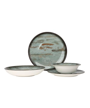 
Door gebruik te maken van de verrassende harmonie van groene en heldere kopertinten, spreekt Madera Mint Collection chefs aan die op zoek zijn naar een ander en ambitieus speelterrein voor hun presentaties. Met indrukwekkende toonovergangen en willekeurige crack-effecten, versterkt de collectie de achtergrond bij de maaltijd; laat de scène toch over aan het eten zelf, ondanks zijn intense en dominante aanwezigheid.Deze set bevat:- 6 dessertborden 21 cm- 6 dinerborden 27 cm- 6 diepborden 25 cm (1300cc)- 6 kommetjes 16 cm (400cc)Specificaties:- Magnetron en oven veilig: dankzij onze duurzame grondstoffen en uitgebreide R&D-inspanningen; kunnen onze producten veilig worden gebruikt in de magnetron en oven, zelfs voor de hoge temperatuurvereisten van restaurants.- Vaatwasserbestendig: de horeca vraagt ​​om snelle service-to-cleaning cycli. Ons hoogbestendige beglazingsproces beschermt alle Bonna-producten in een zeer corrosieve industriële vaatwasseromgeving om te voldoen aan de snelle cyclusbehoeften.- Thermische schokbestendig: onze producten zijn duurzaam tegen plotselinge temperatuurschommelingen en onder extreme temperatuuromstandigheden in de keuken met een hard glazuuroppervlak en hoogwaardige grondstoffen.- Glazuurschade resistent: Krassen zijn een veelvoorkomend probleem in de food- en cateringsector. Dankzij onze uitgebreide R&D-inspanningen; biedt onze ultramoderne beglazingstechniek een hoge krasbestendigheid in al onze producten.- Edge Chip Garantie: Het gehele Bonna-productassortiment geïdentificeerd met de "b" daagt de strengste normen uit en kan jarenlang worden gebruikt door te voldoen aan de eisen van de Horeca-industrie.Materiaal: PorseleinKleur: Groen