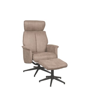 
De Verdal relaxfauteuil met hocker van LABEL51 in Taupe Micro Suede is het ultieme samenspel van comfort en stijl. Met zijn elegante lijnen en uitnodigende uitstraling biedt deze fauteuil de perfecte balans tussen functionaliteit en design. De hocker voegt een extra laag van comfort toe door het gemak waarmee je je voeten omhoog kunt leggen. Hierdoor kun je volledig ontspannen.Dankzij het gebruik van hoogwaardige materialen biedt deze relaxfauteuil niet alleen uitzonderlijk comfort, maar is hij ook duurzaam en ontworpen voor langdurig gebruik. De stof voelt aangenaam aan en is eenvoudig te onderhouden. Het stevige frame zorgt daarnaast voor de juiste stabiliteit en ondersteuning.De Verdal relaxfauteuil met hocker is ontworpen met een focus op luxe en comfort. De aandacht voor detail en de nadruk op stijl maken deze fauteuil een onmisbaar item in elke moderne woonruimte.• De Verdal fauteuil heeft een elegant ontwerp met bijpassende hocker voor ultiem comfort• De Verdal fauteuil is duurzaam en onderhoudsvriendelijk, ideaal voor dagelijks gebruik• De Verdal fauteuil biedt uitstekende stabiliteit en ondersteuning - Afmeting: 79x77x109 - Kleur: Taupe - Materiaal: Suede