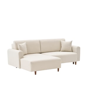 
Productkenmerken: Hoekbank met slaapfunctie.Chaise longue links.Frame van sparrenhout. Bekleding van 100% polyester.Zithoogte: 42 cm.Poten van beukenhout. Hoogte van de poten: 10 cm.Zitkussen van 28 DNS schuim.Slaapafmetingen: 210 x 135 cm voor optimaal comfort.Verkrijgbaar in drie kleuren: gemêleerd taupe, crème of gemêleerd grijs.Wij bieden deze 3 kleuren ook aan in de versie met chaise longue rechts.Productafmetingen: Lengte 246 cm x Hoogte 85 cm x Diepte 160 cm - Nettogewicht: 138 kg.Pakketafmetingen: Pakket nr. 1: Lengte 130 cm x Hoogte 45 cm x Diepte 70 cm - Brutogewicht: 100 kg.Pakket nr. 2: Lengte 160 cm x Hoogte 53 cm x Diepte 103 cm - Brutogewicht: 43 kg.Totaal brutogewicht: 143 kg. Merk: CaliCosy