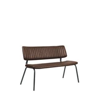 
Eetkamerbank Gusto van LABEL51 is een stijlvolle en moderne toevoeging aan elke eetruimte. Met zijn strak design en bruine Kunstlederen stoffering straalt deze eetkamerbank een tijdloze elegantie uit. Het verticale stiksel en het minimalistische frame van zwart metaal geven de bank een eigentijdse en luxe uitstraling. Dankzij het comfortabele zitvlak en de rugleuning biedt de bank een prettige zitervaring, perfect voor lange, gezellige diners. - Afmeting: 63x120x81 - Kleur: Bruin - Materiaal: Kunstleer