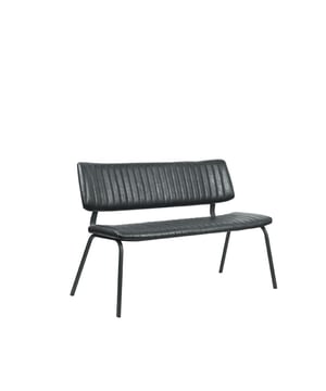 
Eetkamerbank Gusto van LABEL51 is een stijlvolle en moderne toevoeging aan elke eetruimte. Met zijn strak design en Zwarte Kunstlederen stoffering straalt deze eetkamerbank een tijdloze elegantie uit. Het verticale stiksel en het minimalistische frame van zwart metaal geven de bank een eigentijdse en luxe uitstraling. Dankzij het comfortabele zitvlak en de rugleuning biedt de bank een prettige zitervaring, perfect voor lange, gezellige diners. - Afmeting: 63x120x81 - Kleur: Zwart - Materiaal: Kunstleer