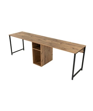 
Productkenmerken: Dubbel bureau, ideaal om een kantoorruimte in te richten zonder het te vol te maken.Gemaakt van 100% melamine-gecoate spaanplaten, dit bureau is duurzaam en gemakkelijk schoon te maken.Metalen poten geven het een industriële uitstraling.Biedt veel opbergruimte voor boeken, schriften en andere studiebenodigdheden.Het centrale rek, 34 cm breed en 50 cm hoog, is perfect voor het tonen van objecten of het opbergen van kantoorartikelen.Kan aan de muur worden bevestigd voor extra veiligheid en stabiliteit.Minimalistisch en stijlvol ontwerp.Productafmetingen: Lengte 240 cm x Hoogte 74 cm x Diepte 60 cm - Nettogewicht: 40 kg. Afmetingen verpakking: Pakket nr. 1: Lengte 134 cm x Diepte 71 cm x Hoogte 21 cm - Bruto gewicht: 40,52 kg. Merk: CaliCosy Kleur: Black