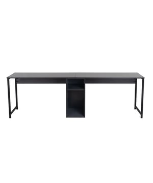 
Productkenmerken: Dubbel bureau, ideaal om een kantoorruimte in te richten zonder het te vol te maken.Gemaakt van 100% melamine-gecoate spaanplaten, dit bureau is duurzaam en gemakkelijk schoon te maken.Metalen poten geven het een industriële uitstraling.Biedt veel opbergruimte voor boeken, schriften en andere studiebenodigdheden.Het centrale rek, 34 cm breed en 50 cm hoog, is perfect voor het tonen van objecten of het opbergen van kantoorartikelen.Kan aan de muur worden bevestigd voor extra veiligheid en stabiliteit.Minimalistisch en stijlvol ontwerp.Productafmetingen: Lengte 240 cm x Hoogte 74 cm x Diepte 60 cm - Nettogewicht: 40 kg. Afmetingen verpakking: Pakket nr. 1: Lengte 134 cm x Diepte 71 cm x Hoogte 21 cm - Bruto gewicht: 40,52 kg. Merk: CaliCosy Kleur: Black