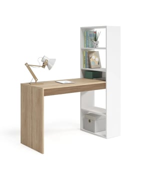 
Laat je verleiden door onze omkeerbare bureau met opbergplank van 120 cm, met een neutraal en strak design! De opbergruimte is veelzijdig en kan zowel rechts als links worden geplaatst. Bovendien bestaat deze uit 5 planken en een plank om al je kleine spullen op te bergen. Productkenmerken: Artikel wordt geleverd als bouwpakket en is eenvoudig te monteren. Gemaakt van een structuur van gemelamineerde spaanplaten met metalen elementen. Spaanplaten met PEFC-certificering, afkomstig uit duurzaam beheerde bossen. Afmetingen van het product: Hoogte 144 cm x Lengte 120 cm x Diepte 53 cm. Nettogewicht: 27,05 kg. Afmetingen van de verpakking: Verpakking: 149,5 x 51,5 x 6,7 cm - Gewicht 27,6 kg. Handleiding beschikbaar in PDF op aanvraag. Merk: CaliCosy Kleur: Wooden Effect