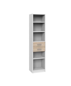 
Ontdek onze Bibliotheek met 5 planken en 2 laden - L48 cm. Dankzij de verticale opbergruimte neemt deze bibliotheek geen vloerruimte in beslag. Met 5 planken en 2 laden kunt u al uw spullen naar keuze opbergen. De eigentijdse stijl past bij elk interieur. Productkenmerken: Hoofdmateriaal: Spaanplaat. Twee kleuren: Wit met eiken decor / Eiken San Remo met wit decor / Eiken San Remo met grafiet decor. Productafmetingen: Lengte 48 cm x Hoogte 197 cm x Diepte 40 cm - Nettogewicht: 40 kg. Pakketafmetingen: Pakket nr. 1: Breedte 39 cm x Diepte 202 cm x Hoogte 10,5 cm - Brutogewicht: 42 kg. Merk: CaliCosy Kleur: Wooden Effect