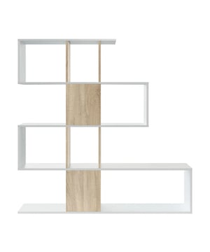 
Ben je op zoek naar een decoratieve opbergoplossing? Deze boekenkast is perfect voor jou. Met zijn 11 compartimenten verdeeld over 4 niveaus kun je tal van voorwerpen opbergen. De eigentijdse stijl past gemakkelijk bij je interieur.Productkenmerken:4 niveaus en 11 opbergcompartimenten.Spaanplaten van categorie E1, met melamine oppervlak.PEFC-gecertificeerde panelen, afkomstig uit duurzaam beheerde bossen.Open en gesloten opbergvakken.Geluiddempende en krasbestendige ABS-poten.Productafmetingen:Lengte 145 cm x Breedte 28 cm x Hoogte 145 cm - Nettogewicht: 29,7 kg.Afmetingen van het pakket:Pakket nr. 1: Lengte 30 cm x Hoogte 157,5 cm x Diepte 11,2 cm - Bruto gewicht: 30,2 kg. Merk: CaliCosy Kleur: Wooden Effect